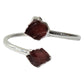 Natural Raw Red Garnet Promise Ring| For Birthday Gift