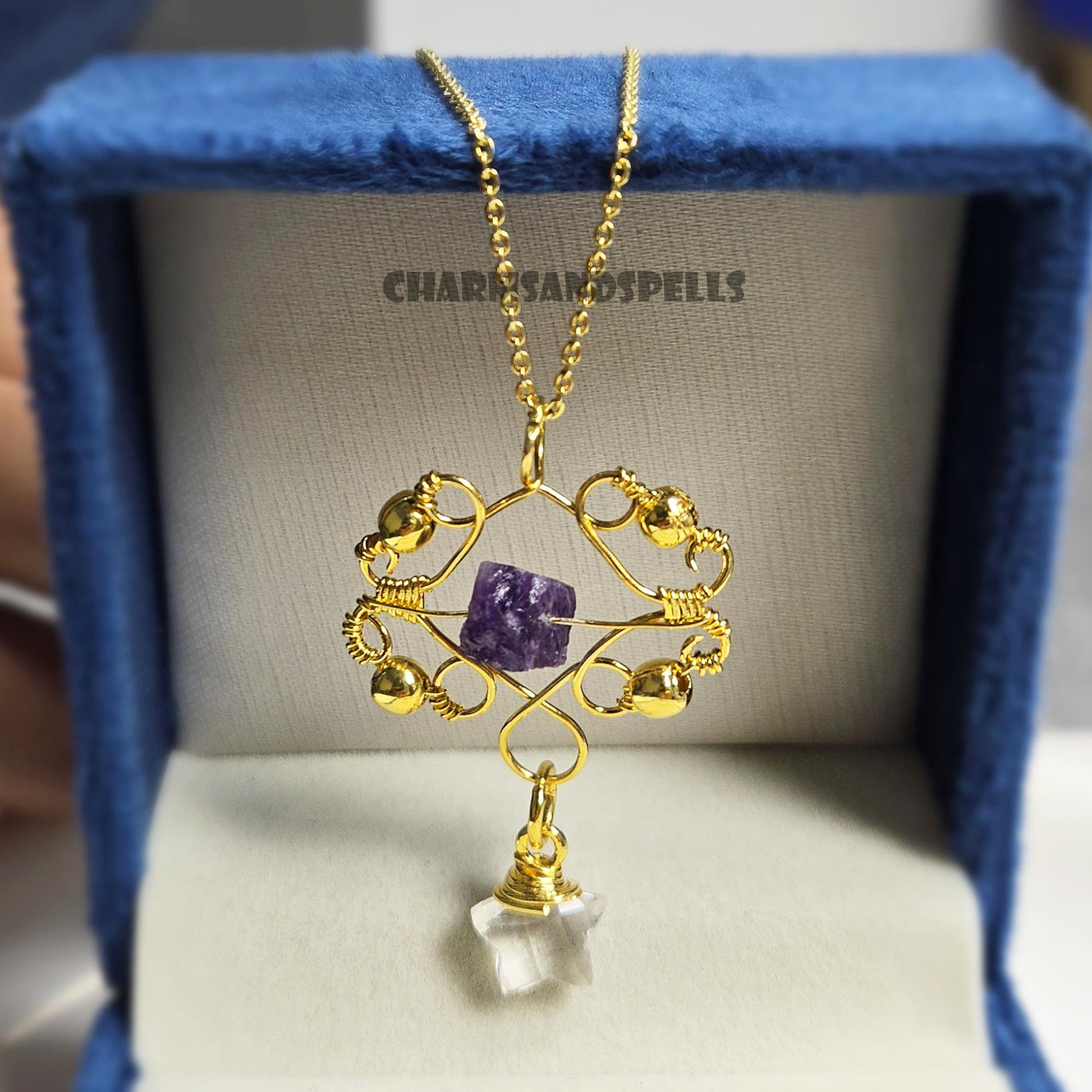 Raw Amethyst Enchanted Nova Spinner