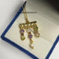 Whispers of Spring Multi Gemstone Necklace| Victorian Style Raw Amethyst, Garnet, Peridot, Crystal Pendan