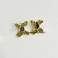 Heaven's Butterfly Peridot Garnet Stud
