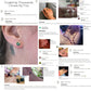Celestial Alchemy Raw Stone Earrings| Emerald & Garnet Studs| Moon Star Healing Jewelry