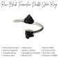 Raw Black Tourmaline| Adjustable Gemstone Ring for Women| Protection Jewelry