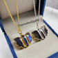 Labradorite Bat Necklace| Reiki Infused Crystal Jewelry| 14K Gold Gothic