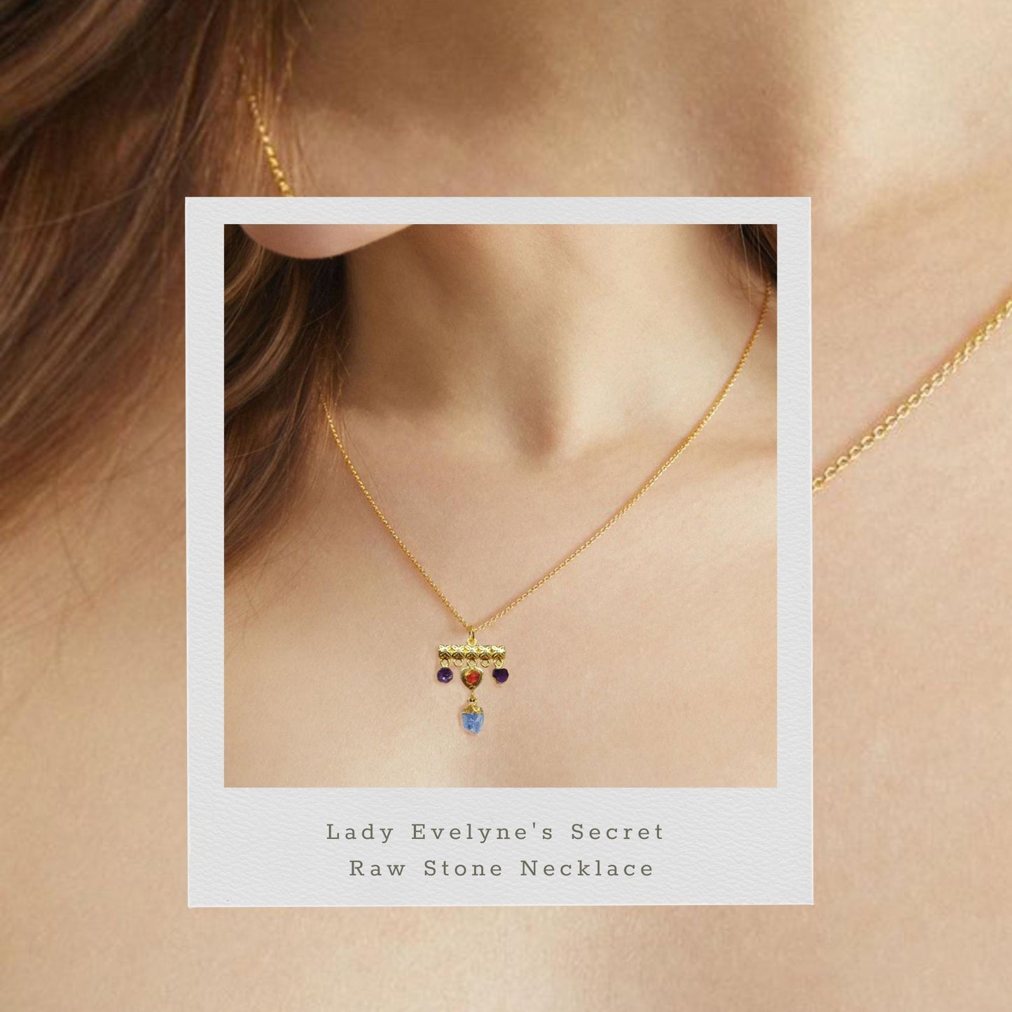 Lady Evelyne's Secret Raw Stone Necklace