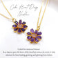 Daisy Flower Crystal Necklace| Raw Gemstone Pendant| Boho Healing Jewelry