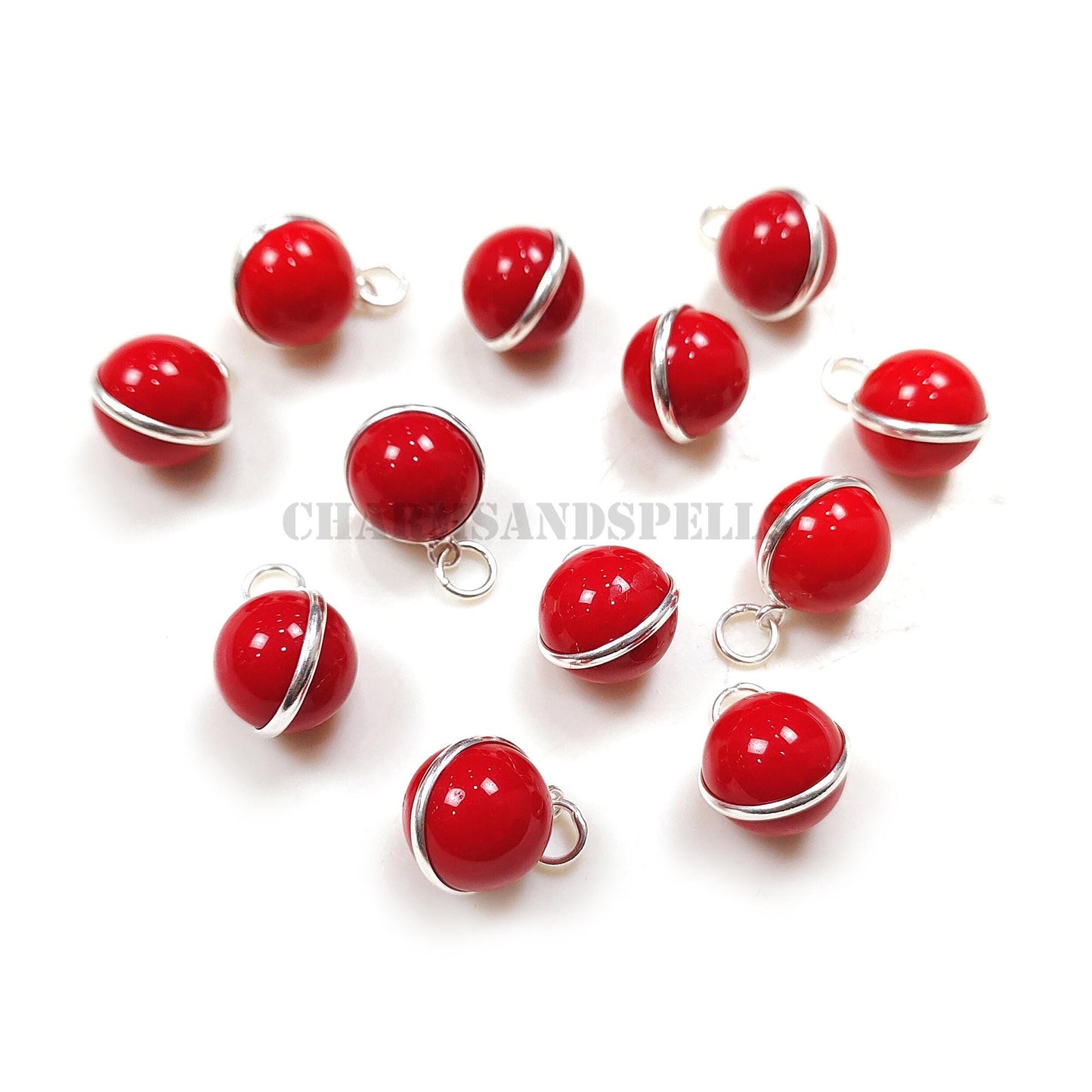 Handmade Coral Ball Necklace 