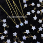 Rainbow Moonstone Star Necklace