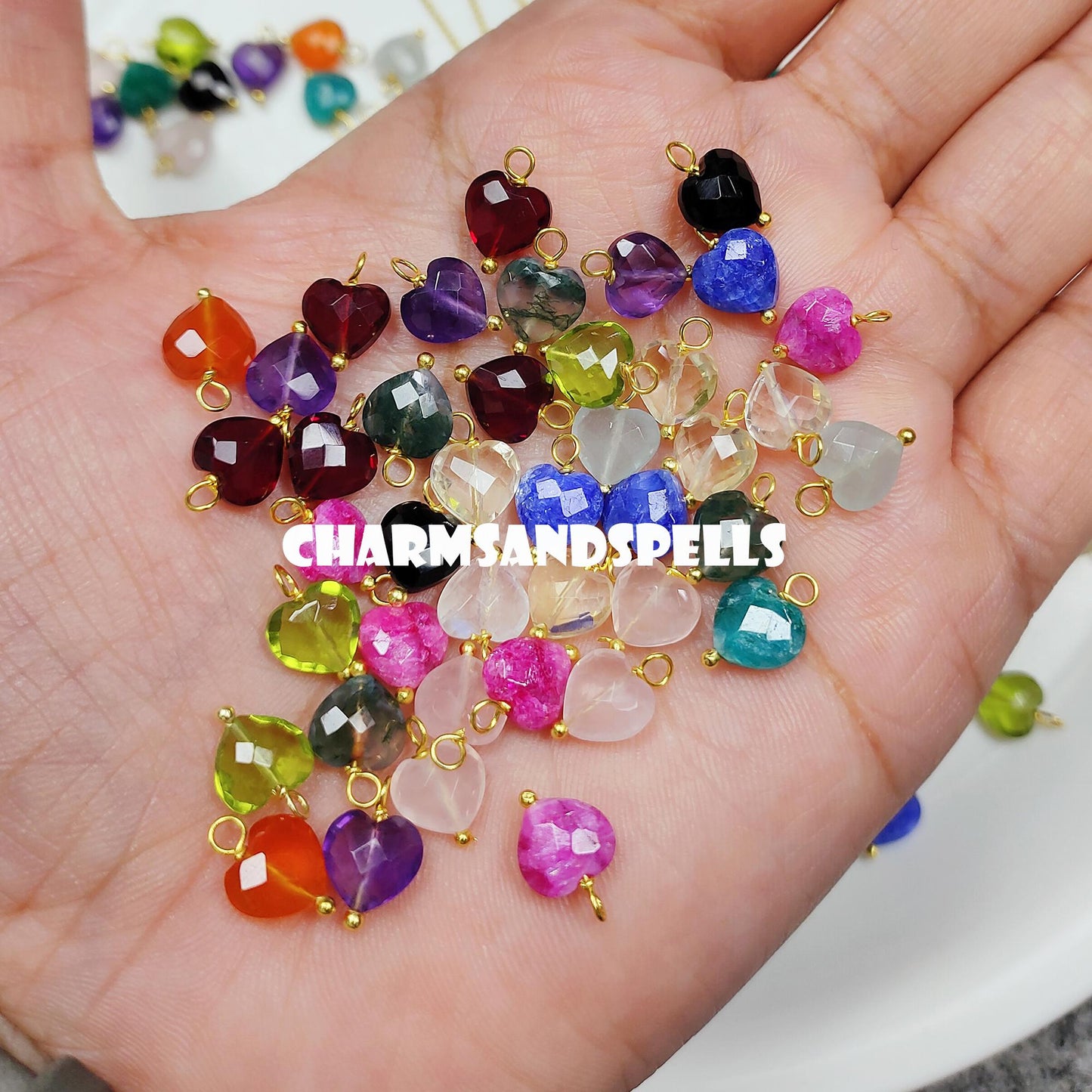 Gemstone Heart Pendant| 925 Silver Wire Wrapped Necklace| Handmade Heart Charm