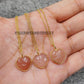 Peach Moonstone Heart Pendant