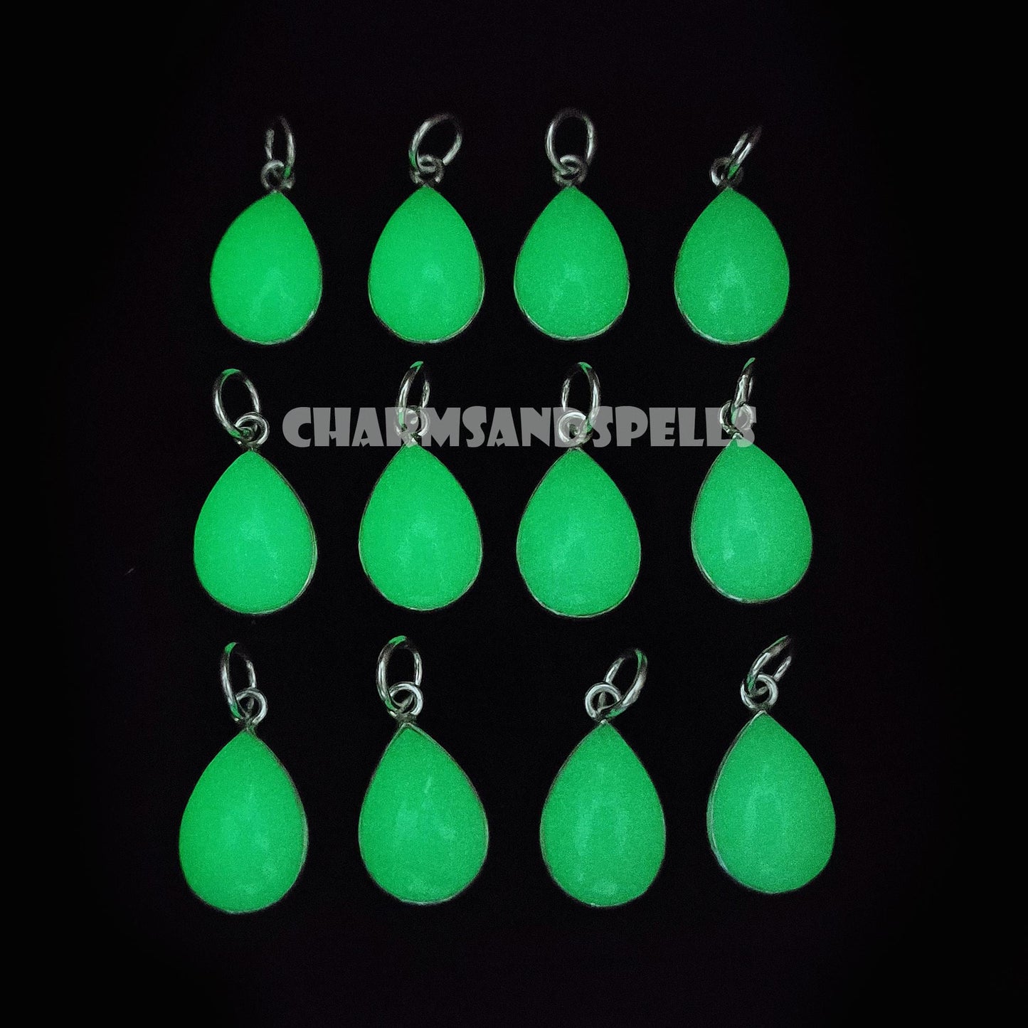 Glow in the Dark Crystal Necklace, Glowing Pendant, Couple & Christmas Gift
