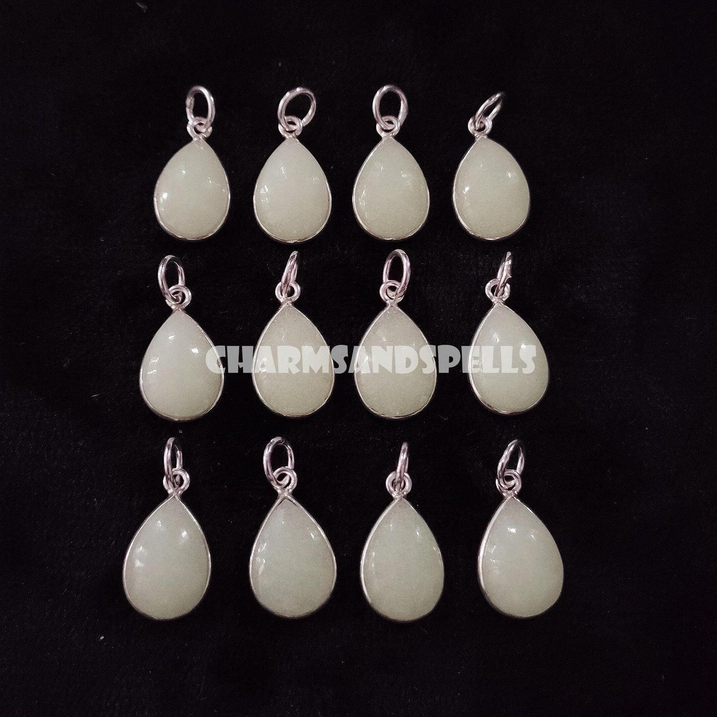 Glow in the Dark Crystal Necklace, Glowing Pendant, Couple & Christmas Gift