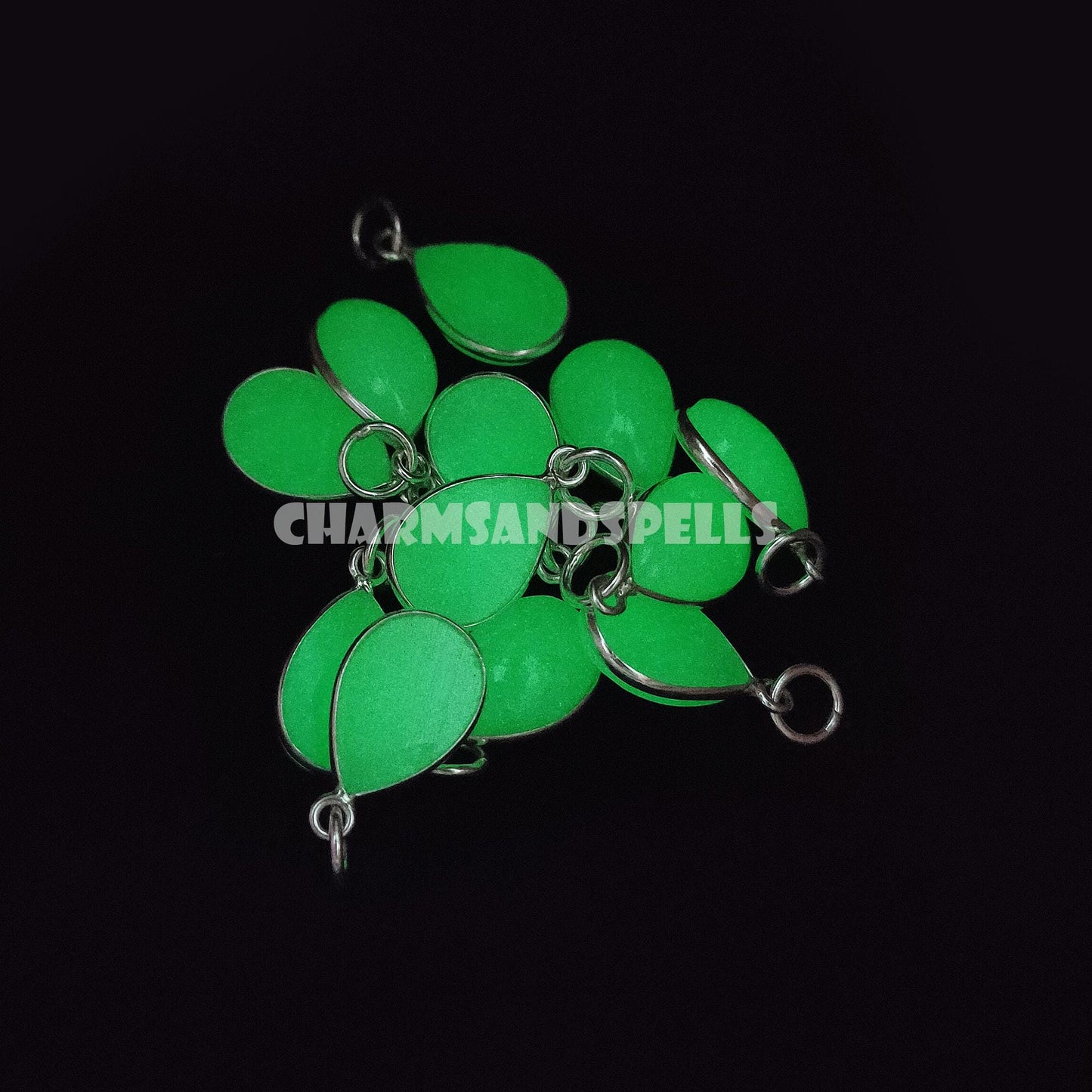 Glow in the Dark Crystal Necklace, Glowing Pendant, Couple & Christmas Gift
