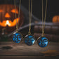 Blue Flash Labradorite Moon Face Necklace, 14k Gold Plated Healing Pendant