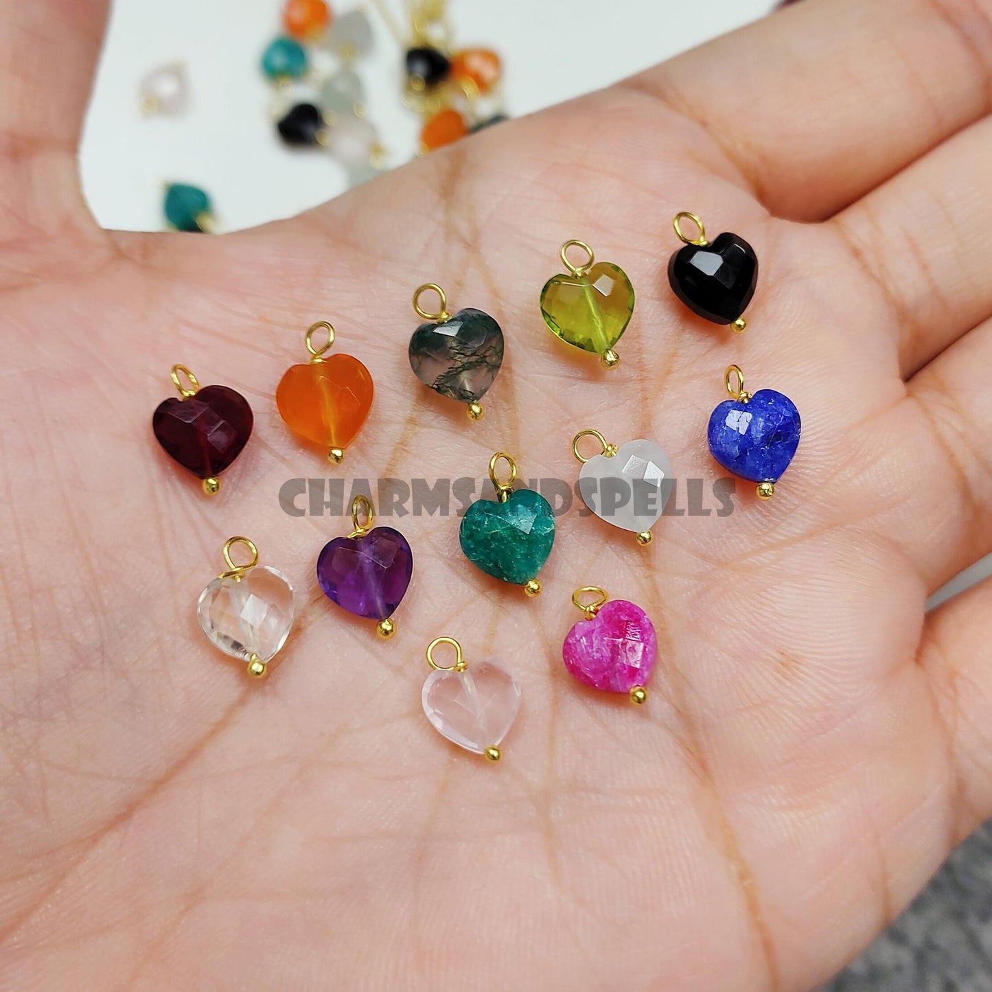 Gemstone Heart Pendant| 925 Silver Wire Wrapped Necklace| Handmade Heart Charm