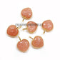 Peach Moonstone Heart Pendant