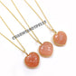 Peach Moonstone Heart Pendant