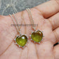 Peridot Quartz Heart Necklace, 925 Silver August Birthstone Pendant Gift