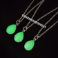 Glow in the Dark Crystal Necklace, Glowing Pendant, Couple & Christmas Gift