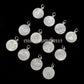 Zodiac Pearl Necklace, Engraved Round Bezel Charm, Astrology Birthday Gift