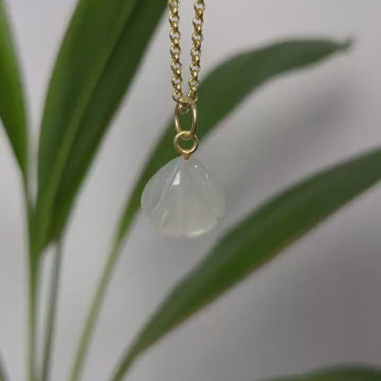 Natural White Moonstone Necklace
