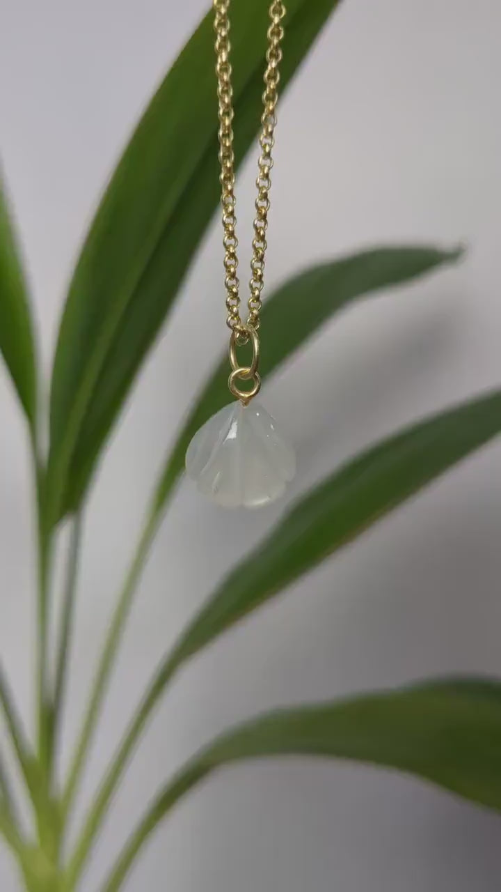 Natural White Moonstone Necklace