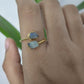 Natural Raw Labradorite Statement Ring