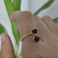 Raw Black Tourmaline| Adjustable Gemstone Ring for Women| Protection Jewelry