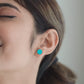 Raw Turquoise Crystal Stud Earrings| Healing Gemstone Jewelry