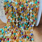 1 Feet Chain, Multi Disco Faceted Rondelle Hydro Chains, Gold Plated Rosary Chain, Beaded Chain, Multi Beads Chain, Rosary Chain, Jewelry Making - Charms And Spells