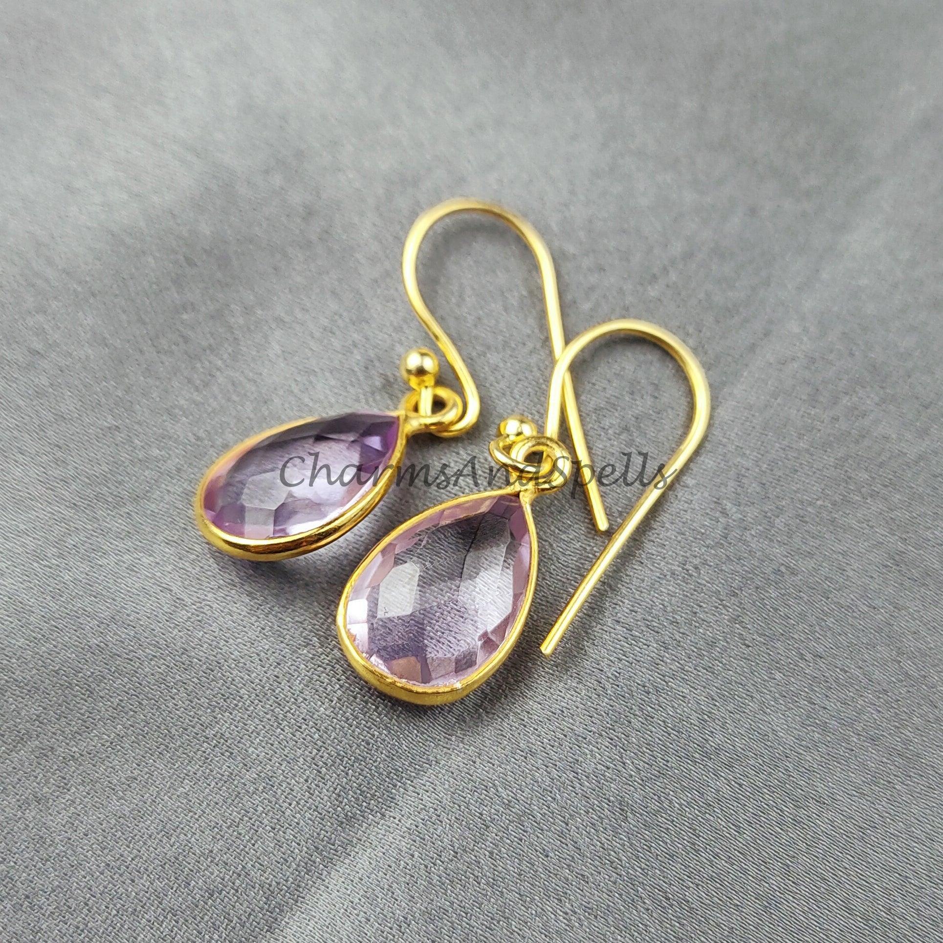 Amethyst earrings, February Birthstone Gift, February Birthstone earrings, Bridesmaid earrings, Birthday Gift for Her - Charms And Spells