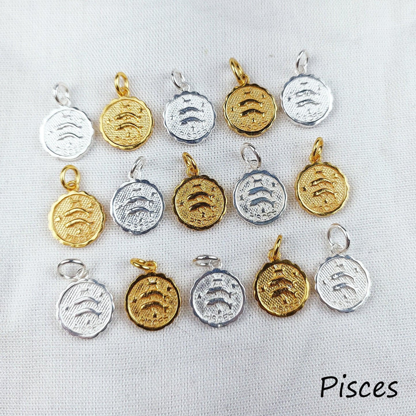 Pisces Necklace, Religious Necklace, Witch Necklace, Zodiac Necklace , Zodiac Sign, 14K Gold Plated, Gift for Birthday - Charms And Spells