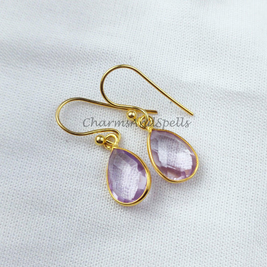 Amethyst earrings, February Birthstone Gift, February Birthstone earrings, Bridesmaid earrings, Birthday Gift for Her - Charms And Spells