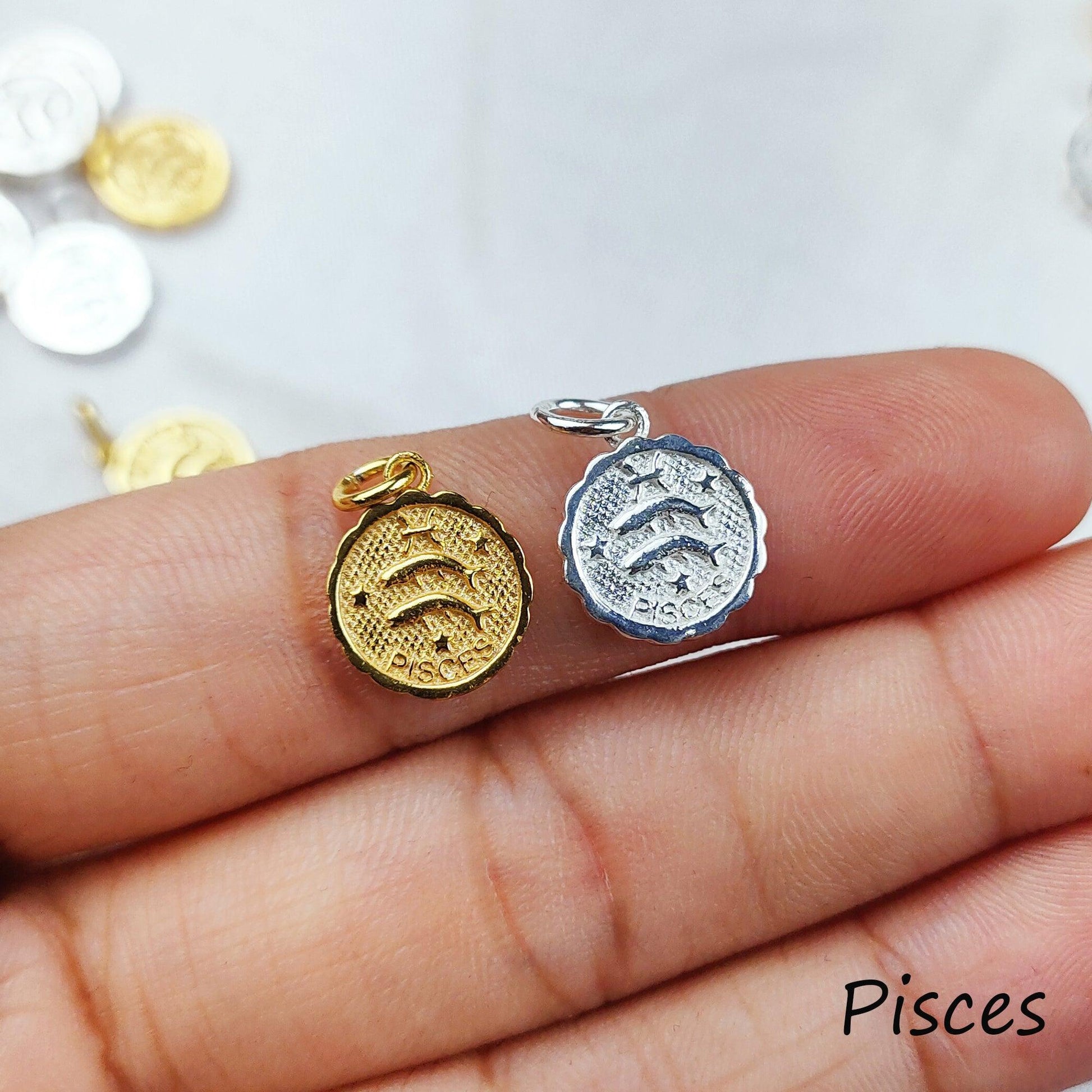 Pisces Necklace, Religious Necklace, Witch Necklace, Zodiac Necklace , Zodiac Sign, 14K Gold Plated, Gift for Birthday - Charms And Spells