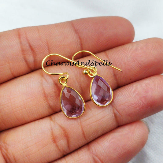 Amethyst earrings, February Birthstone Gift, February Birthstone earrings, Bridesmaid earrings, Birthday Gift for Her - Charms And Spells