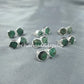 Tiny Emerald Studs, Dainty Jewelry, Silver Electroplated, Birthstone Earrings, Minimalist Jewelry, Bohemian Earrings - Charms And Spells