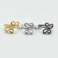 Wire Wrapped Ring, Black, Silver, Gold Plated Wire Ring, Adjustable Ring, Stacking Ring, Statement Ring, Women Ring - Charms And Spells