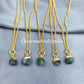 Natural Raw Emerald Necklace, Gold Plated Necklace, Crystal Necklace, Rough Emerald Necklace, Natural Gemstone Healing Crystal Jewelry - Charms And Spells