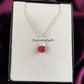 Raw Carnelian Necklace | Layering Charm Pendant Silver Plated Jewelry