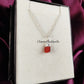 Raw Carnelian Necklace | Layering Charm Pendant Silver Plated Jewelry