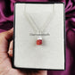 Raw Carnelian Necklace | Layering Charm Pendant Silver Plated Jewelry