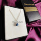 Raw Blue Opal Necklace | Minimalist Raw Gemstone Electroplated Jewelry