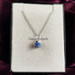 Raw Blue Opal Necklace | Minimalist Raw Gemstone Electroplated Jewelry