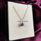 Raw Blue Opal Necklace | Minimalist Raw Gemstone Electroplated Jewelry
