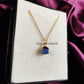 Rough Blue Opal Necklace | Charms Gold Plated Electroplated Jewelry