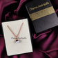 Raw Blue Opal Necklace | Electroplated Rose Gold Pendant Copper Jewelry