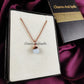 Raw Blue Opal Necklace | Electroplated Rose Gold Pendant Copper Jewelry