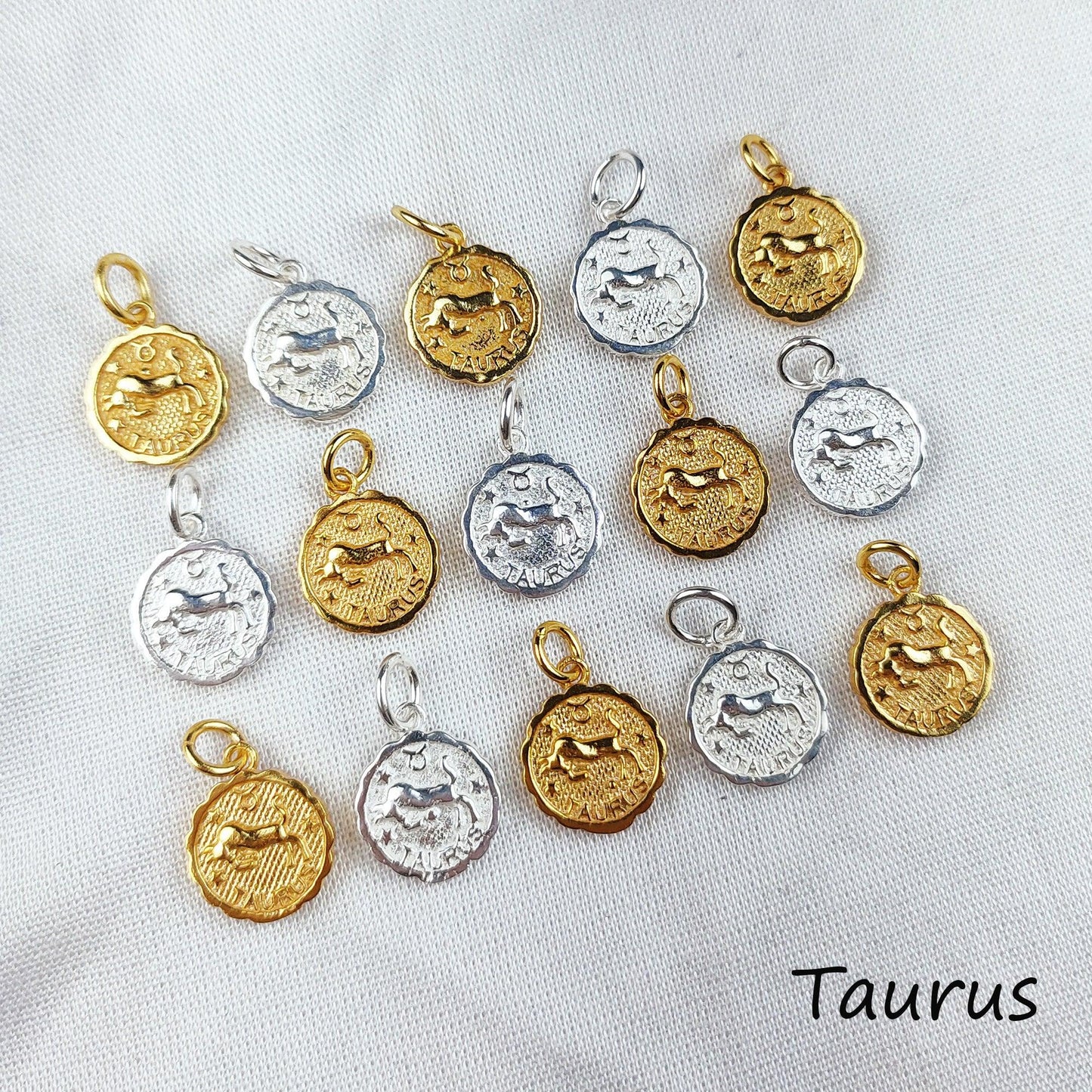 zodiac jewelry, taurus jewelry, horoscope sign, symbol greek minoan style, Gold/Silver plated necklace, unique creation, women necklace - Charms And Spells