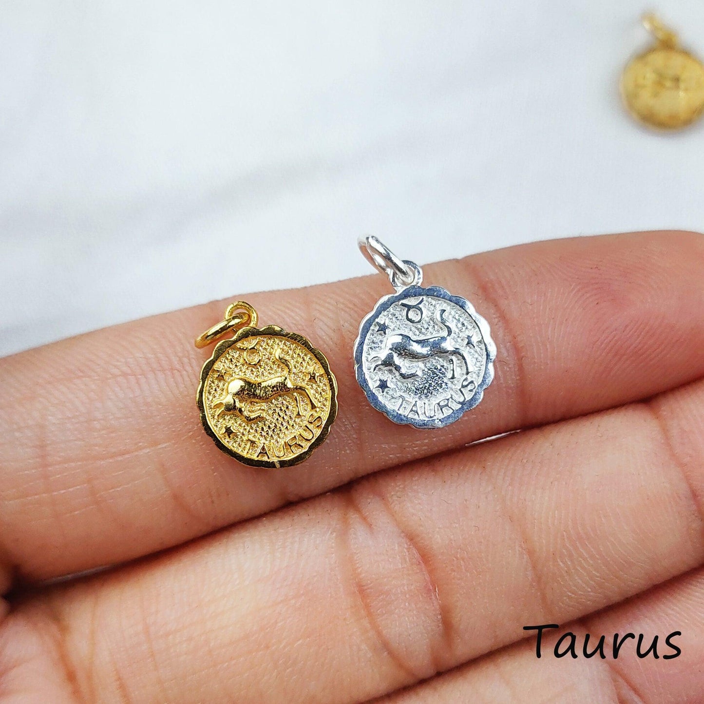 zodiac jewelry, taurus jewelry, horoscope sign, symbol greek minoan style, Gold/Silver plated necklace, unique creation, women necklace - Charms And Spells