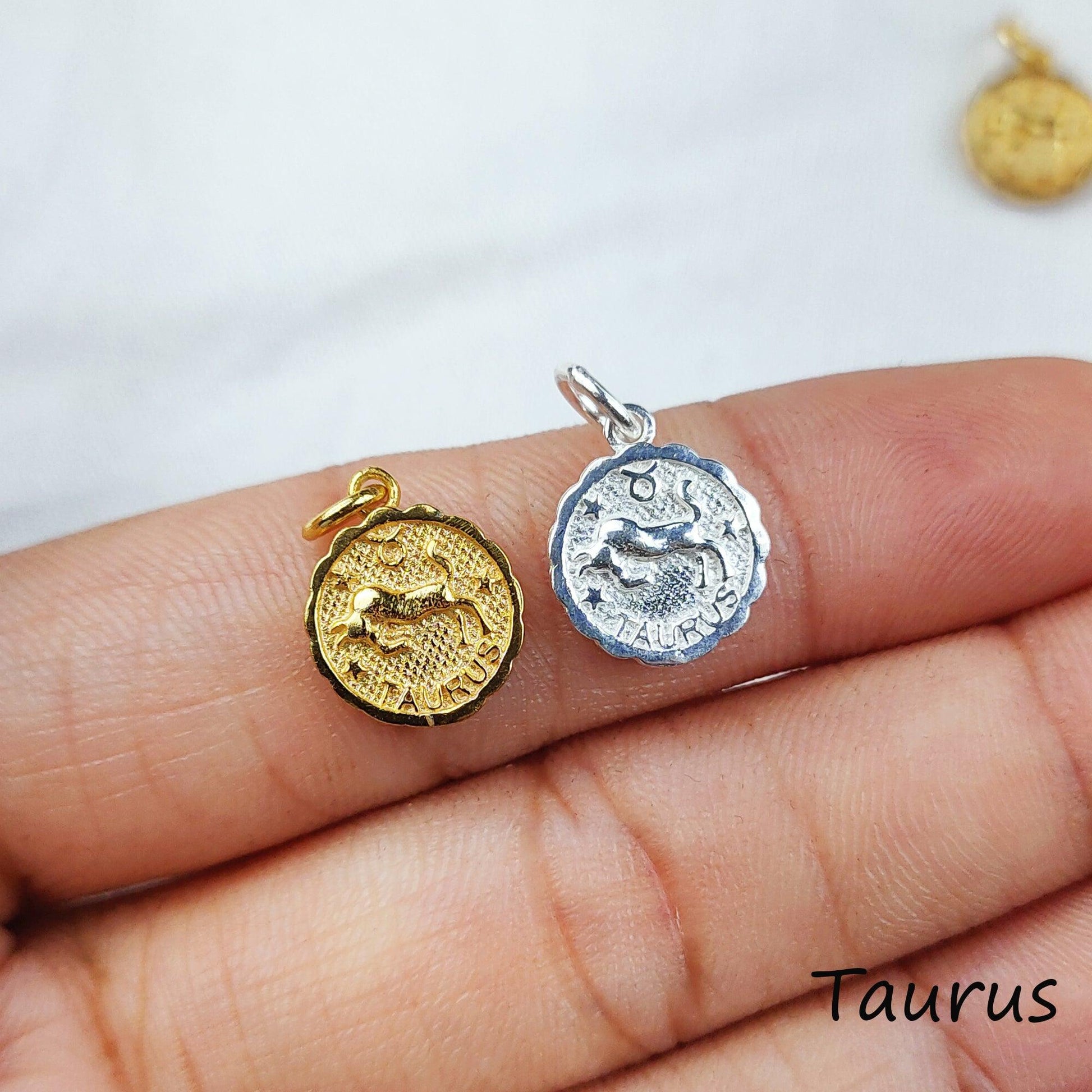 zodiac jewelry, taurus jewelry, horoscope sign, symbol greek minoan style, Gold/Silver plated necklace, unique creation, women necklace - Charms And Spells