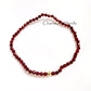 Garnet Bracelet, Beaded Red Gemstone Elastic Stacking Jewelry, Delicate Stretch Faceted Small Beads Bracelet, Boho Statement Bracelet, Gift - Charms And Spells